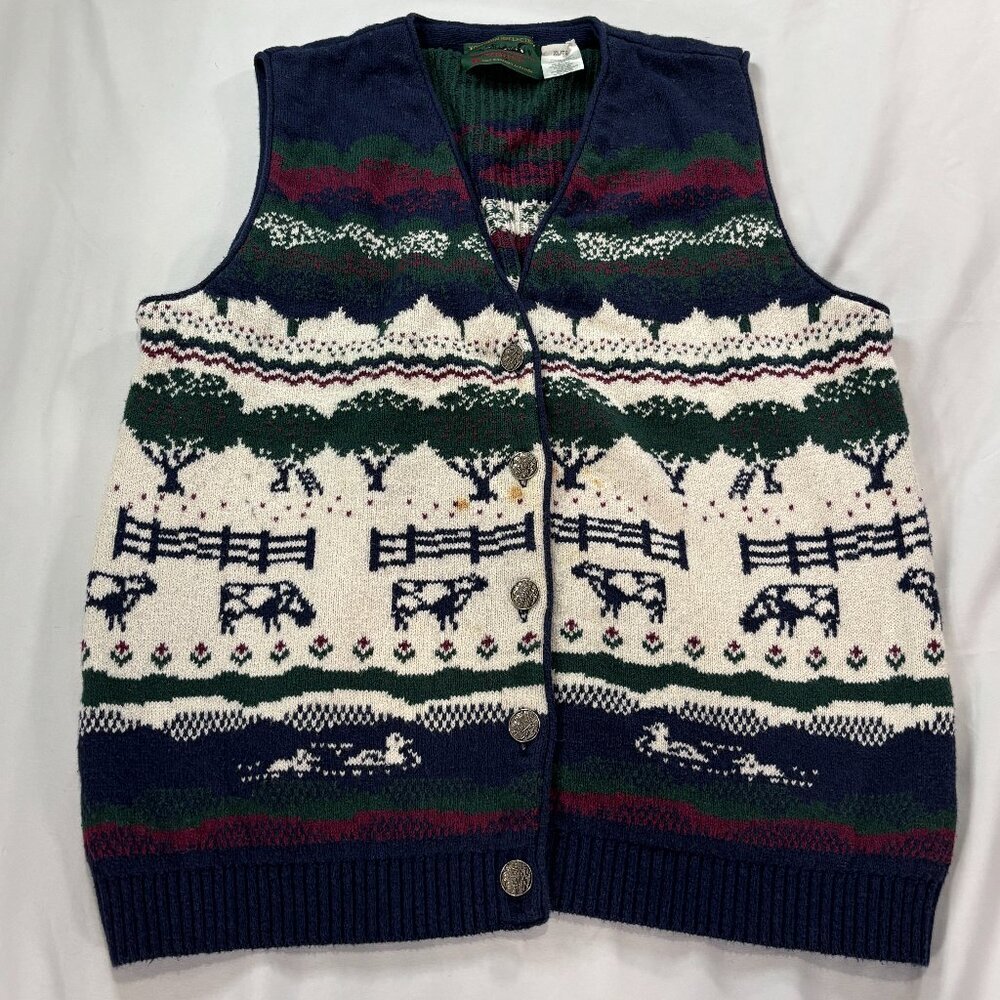Vintage Northern Reflections Womens Sweater Vest XL               Lot E